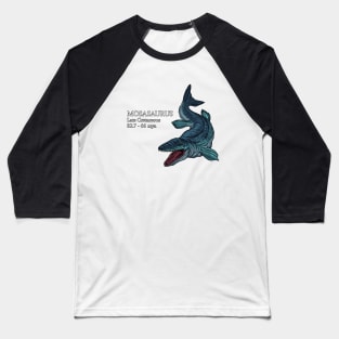 Realistic drawing of the Mosasaurus Baseball T-Shirt